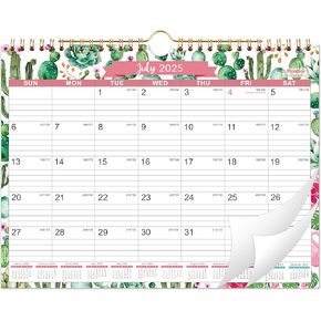 2025-2026 Wall Calendar - 18 Months Wall Calendar 2025-2026 from Jul. 2025 - Dec. 2026, 11" x 8.5", Twin-wire Binding, Ruled Blocks with Julian Dates