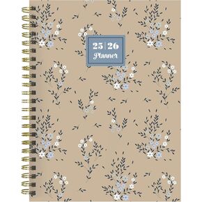 TF Publishing July 2025 - June 2026 Rustic Floral Medium Weekly Monthly Planner - 12 Month Academic Planner 2025-2026 with Durable Cover, Thick Uncoated Paper, and Planning Stickers - 6.5 in x 8 in