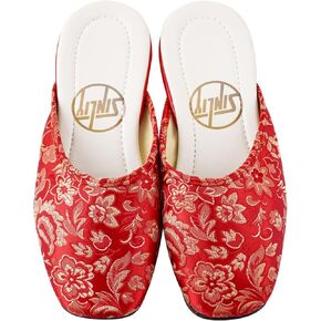Women's Embroidered Flat Mules Handmade Design Non-Slip Comfortable, Loafers, Slip-on