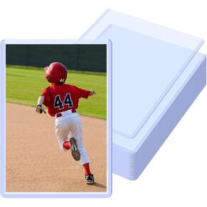 20Pack 4 x 6 Inches Acrylic Post Card Waterproof Photo Holders Rigid Plastic Cards Sleeve Protectors Clear Acrylic Sleeve for Cards Baseball Photos Postcard Clear Double Sided Frames Display(20 Pcs)