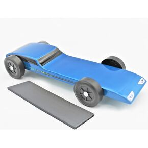 Maximum Velocity Pinewood Car | Includes Shaped Body, Flex Weight & Stock Official Scout Wheels and Axles | Jaguar Car Derby Car