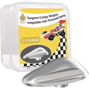 Biubee Tungsten Canopy Weights for Derby Car- 2.5 OZ Derby Cars Pinewood Weights to Speed Up Your Car, Incremental Cylinders Car Weights Tungsten Canopy Weight for Faster Speed