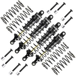 90mm/105mm RC Oil Shock Absorber Big Bore Damper for 1/10 Slash 2WD, 4WD 4x4,Stampede,Rustler 4X4 VXL, Hoss,Bandit, Ford, Vorteks, Parts Upgrade Replace (Red)