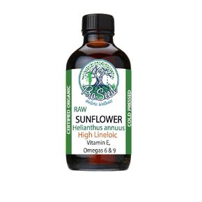 ProSeed Handmade Organic Sunflower Seed Oil – Cold-Pressed, Virgin & Unrefined Helianthus annuus Oil – Pure Moisturizer for Skin, Hair & Oil Pulling – Amber Glass Bottle, 4oz
