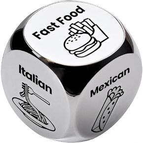 Him Her Couple Gifts for Boyfriend Girlfriend Food Decider,Food Dice,Anniversary Steel Food Decision Dice Night Gifts for Women Men Valentines Christmas Birthday Wedding Funny Gifts