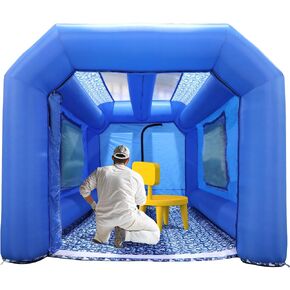 Xmaybang Inflatable Paint Booth 12x7x8.8Ft with 1 Blowers Portable Car Paint Booth with Filter System for Professional Automotive Workstations Paint Booths