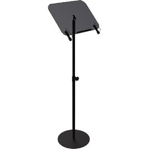 Black Acrylic Podium with Adjustable Height Small Acrylic Podium Stand Black Music Stands Book Stand for Reading Floor Holder Stand with Page Paper Clip for Cookbooks Music