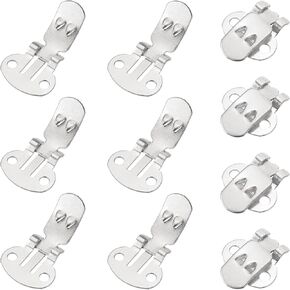 PATIKIL 14mm x 25mm Shoe Clips, 10 Pcs Flat Blank Shoe Clips Shoe Supplies Shoe Embellishments for DIY Crafts Decoration Project Shoes Decoration Silver