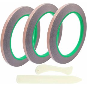 XGNG 1 Set (5Pcs) Black Backed Copper Foil Tape (6mm) 1/4