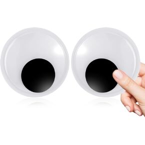 5.9 Inches Giant Googly Eyes Self Adhesive, 2 Pcs Large Wiggle Eyes Large Googly Eyes Plastic Fake Eyes Big Googly Eyes for Crafts DIY Halloween Christmas Tree Decorations