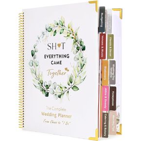 Wedding Planning Book and Organizer for Brides, 176 Pages Wedding Planner with Checklists, Stickers, Calendars, Countdown Guide, and Gifts Ideas for Newly Engaged Couples