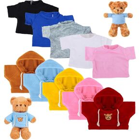 10 Pcs Build A Bear Clothing ,Bear Clothes Tee Bear Hoodie Fit 14-18 Inches,Stuffed Animal Clothes,Build A Bear Accessories for Boys,Girls