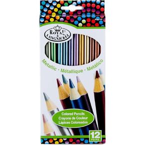 ROYAL BRUSH RTN-157 Metallic Colored Pencils-12/Pkg