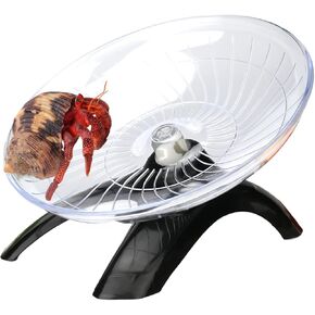 Hermit Crab Running Wheel Toy, Hamster Exercise Wheel, Small Animal Cage & Tank Accessory for Hermit Crabs, Hamsters, Rats, Gerbils, for Active Play and Exercise