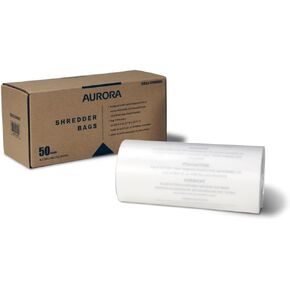 Aurora SB50 Shredder Bags, Design for Aurora AU200MA and AU220MB auto Feed shredders, Hold up to 8.5 Gallon of Shredded Materials, 1 Roll of 50 Bags