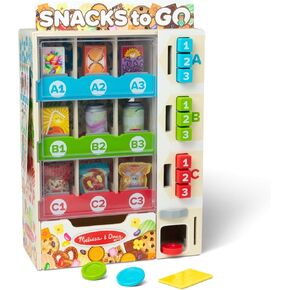 Melissa & Doug Sort, Stock, Select Wooden Vending Machine Play Set, Wooden Toy Play Food for Boys and for Girls 3+