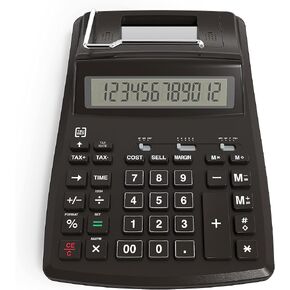 TRU RED TR44780 TR44780 12-Digit Desktop Printing Calculator, Black