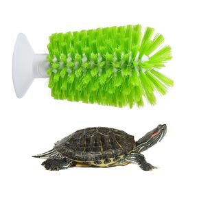 Amaxiu Turtle Brush, Turtle Exfoliate Brush with Suction Cup Turtle Scrub Brush for Shell Tortoises Back Scratches BrushTurtle Brush Green for Remove Turtle Shell Scutes Mud Dirt
