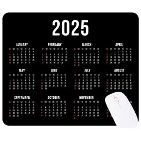 2025 تقويم لوحة الماوس ، وسادات الماوس مع حافة مخيط ومطاط غير انزلاق ، حصيرة الماوس الماوس كمبيوتر （حجم كبير 11.8 × 9.8 بوصة）