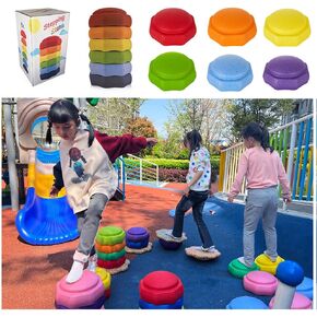 Balance Stepping Stones for Kids, Toddler Stepping Stones,Stepping Stones for Toddlers,Sensory Stepping Stones,and Also a Balance Board for Kids and a Swing Stool