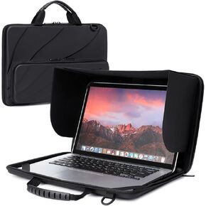 BUG 13-14 Inch Laptop Sun Shade, Chromebook Protective Sleeve Case Shoulder Bag withSun Hood Foldable Portable Shield Cover for Working Outside, Computer Hard Shell Case