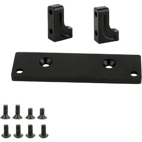 Servo Mount Holder Servo Bracket for 1/10 SCX10 AXI03004 Capra 1.9 RC Car Alloy Upgrade (Black)