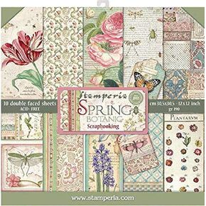 Stamperia Intl Scrapbooking Paper, Multi-Colored 10 Pack