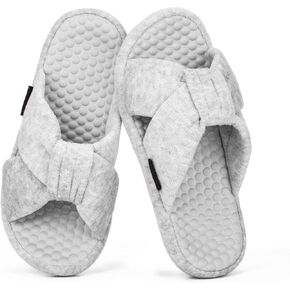 Women’s Orthotic Arch Support Slippers | Memory Foam, Foot Massage Beads, Non-Slip Rubber Sole | Plantar Fasciitis Relief | Velvet Indoor/Outdoor Slippers | Ideal Gift for Women