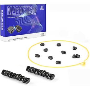 Magnetic Chess Game，Magnetic Chess Game with Stones, Magnetic Chess Game with String，Magnet Game，Board Games Strategy Game Family Games for Adults