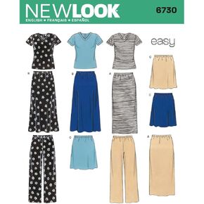 New Look Sewing Pattern 6730 Misses Separates, Size A (S-M-L-XL)