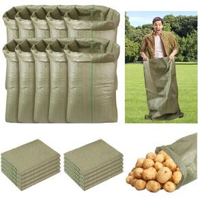 20pcs أكياس سباق البطاطا الأكياس مجموعة كبيرة الحجم مجموعة السباق مجموعة مناسبة لكرنفال عيد الفصح عيد الميلاد خارج الألعاب الرياضية في الحديقة ، وحفلات أعياد الميلاد ، والتجمعات العائلية في الهواء الطلق ، والشواء