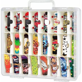FULLCASE Finger Skateboard Case Storage Organizer for TECH DECK for HOMETALL Fingers Pro Surfboard Mini Toys, Toy Mini Carrying Holder Container (Box Only)