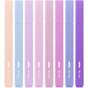 Mr. Pen- Aesthetic Highlighters, 8 Pack, Chisel Tip, Shades of Purple, Cute Highlighters Assorted Colors, Cute Highlighters for School Highlighters, Highlighter Set, Pastel Highlighters
