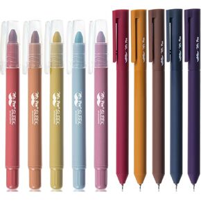 Mr. Pen- Bible Highlighters and Pens, 10 Pack, Gel Highlighters, Colorful Bible Highlighters No Bleed, Gel Highlighter No Bleed Through, Aesthetic Pens, Colored Ink Gel Pens, Cute Pens
