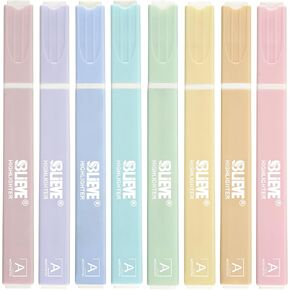 BLIEVE- Aesthetic Highlighters No Bleed Through Assorted Colors, Cute Highlighter For Journaling Office Supplies And School Accessories, Bible Highlighters And Pens No Bleed Essentials (MINT MACARON)