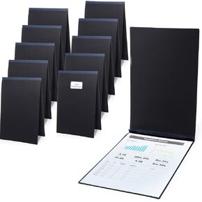 10 Pcs Vertical Pressboard Report Cover 11x17 Pressboard Binder Folder with Metal Prong Presentations Portfolio Binder, 3'' Capacity to Neatly Bind Reports, Proposals(Navy Blue,11 x 17 Inch)