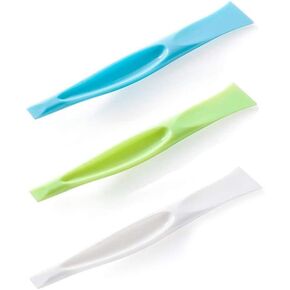 3 PCS Multipurpose Cleaning Scraper Tool - Non-Scratch Hard Plastic Sticker Scraper Tool for Kitchen Cleaning, Label Remover, Gum Cleaner