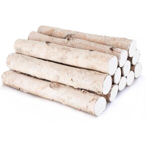 Birch Wood 12Pack Birch Logs for Fireplace Decor Fire Wood Decorative Birch Branches Logs for DIY,Home Décor Wood for Fire Pit(Logs:1.6"-2.4" Dia. x 16.5" Long)