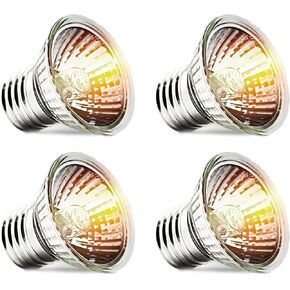 Turtle Reptile Heat Lamp Bulb 50W, UVA UVB Reptile Light Bulb for Turtle Tank, Fit for E26 Base, Fits Reptiles and Amphibian Tanks, Terrariums and Cages, Works with Various Lamp Fixtures