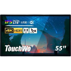 55 inch Interactive Touchscreen Monitor, Smart Board with 4K Display, Win-10 Electronic Whiteboard Touch Screen PC for Office and Classroom, Core i5 RAM 4G & ROM 128G