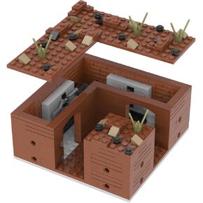 WW2 Weapons Depot Military Building Block Set(252PCS).Build Different Combat Military Buildings.