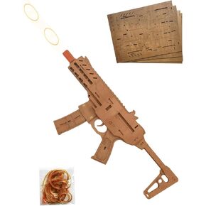 3D Puzzles for Adults, Wooden 3D Puzzle Model Rubber Bands Gun Toys Building Kits, DIY Wood Crafts Cool Toy Hobbies for Men Women, Creative Assembly Gifts (M97)