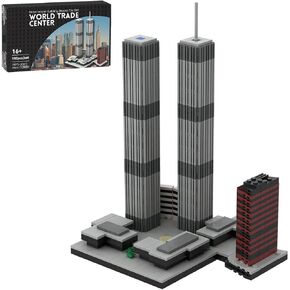 KAROYD Architecture 1/2000 World Trade Center (1973-2001) Building Kit, Micro Archit Series Building Set (982PCS), 20S13PEY6531K310JXK156