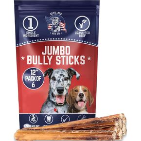 Devil Dog Pet Co Bully Sticks for Small Dogs, Long Lasting 6 in 5 Pack in Kuwait