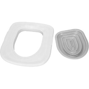 Cat Toilet Trainer, Universal Cat Toilet Training Kit Reusable Easy to Install for Home (White Tray, 1 Gray Inner Support)