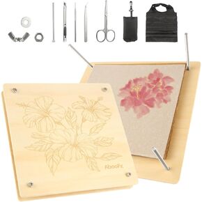 YAYODS Flower Press Kit, 11"x11" Large Flower Pressing Kit 10 Layers Wooden Flower Leaf Plant Press Kit for Adults & Kids DIY Arts and Crafts