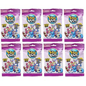 Pikmi Pops Surprise! Trading Cards 14 Cards per Pack and 1 Charm Bundle of 8 Packs