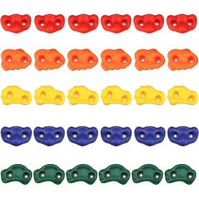 Yaegoo 30 PCS Climbing Holding for Kids ، Rock Wall Climbing Kit مع أجهزة متزايدة ، وتسلق الجدار الصخري لمجموعة اللعب الداخلية والخارجية في الهواء الطلق