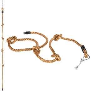 Squirrel Products Outdoor Climbing Rope for Kids, 8.5 FT Long with Knotted Steps, Easy Setup for Playgrounds, Tree Houses, and Obstacle Courses, Heavy Duty and Safe for Outdoor Fun