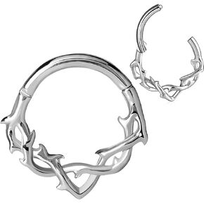 Vine Septum Rings Rattan Body Piercing Jewelry for Helix Daith Cane Stainless steel Branch shape Cartilage Earrings